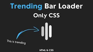 Create Trending Bar Loading Animation in CSS CSS Bar Loader FrontendDUDE