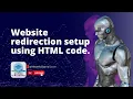 Website redirection using HTML code
