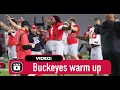 Ohio State warms up as they prepare for Miami in the College Football Playoff