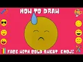 How to draw face with cold sweat emoji How to draw emoji
