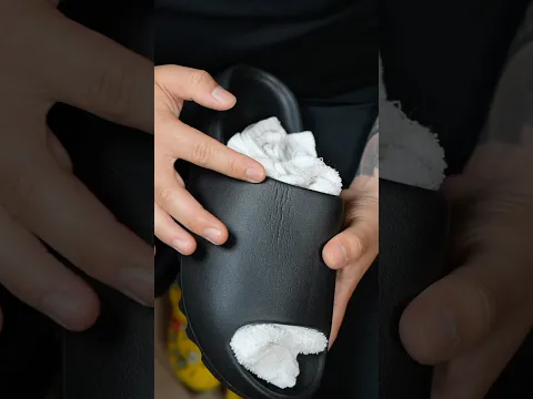 How to fix creases on yeezy slides #sneakers #tutorial #howto