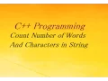 C Program To Count Number of Words And Characters in String