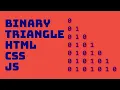 Triangle Pattern Binary Triangle HTML CSS JS THINHPHAM