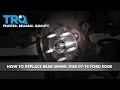 How to Replace Rear Wheel Hub 07-14 Ford Edge