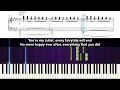 JVKE, Bryant Barnes & Emilio Piano - juliet - Accurate Piano Tutorial with Sheet Music