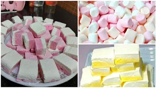 افضل طريقه لعمل المارشميلو بمكونين فقط واحلي ١٠٠مرة من الجاهز 