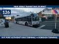 NJT Bus Route 126 Full Journey NYC Port Authority Bus Terminal - Hoboken-PATH 2026