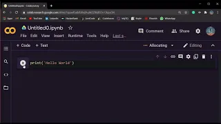 How to print Hello World in Google Colab using Python