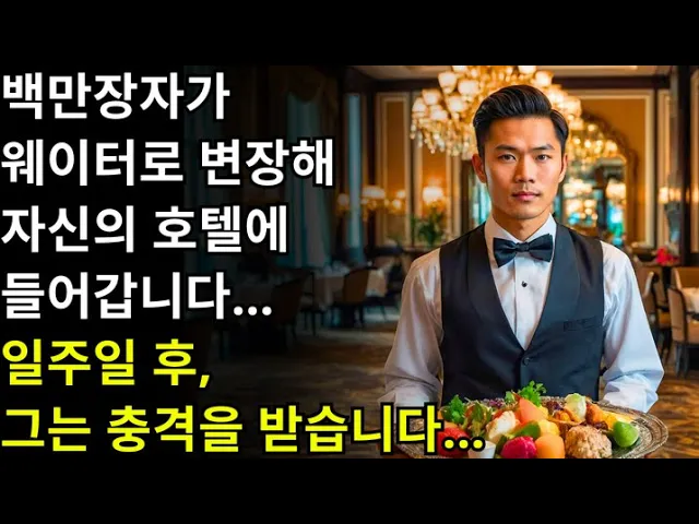 Outline Video 백만장자가 웨이터로 변장하고 자신의 호텔에 들어갔습니다... 그는 충격을 받았습니다...