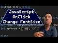 JavaScript Increase Font Size on Click Tutorial