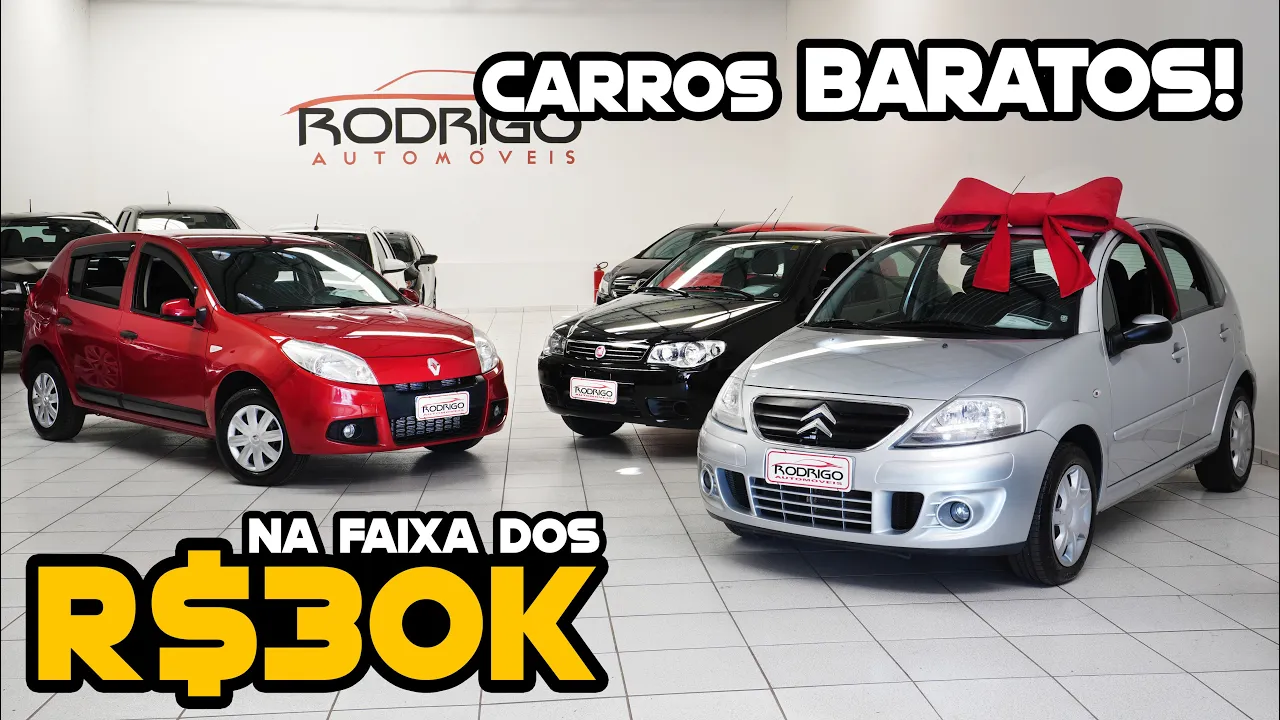 EXCELENTES CARROS USADOS para COMPRAR ATÉ 30 MIL REAIS com BAIXA KM na Rodrigo Automóveis!