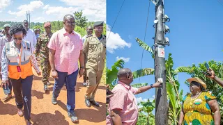 Hon. Balaam Barugahara commissions electricity connection to Kisarabwire village, Masindi district.