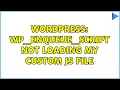 Wordpress wp - enqueue