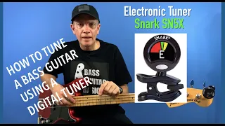 how to tune a bass guitar using a digital tuner