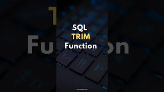SQL TRIM Function Removing Unwanted Spaces