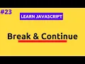 JavaScript Break and Continue Statement Tutorial in Hindi Part 23 programmer shakil