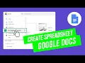 How to Create a Google Docs Spreadsheet Google Sheets