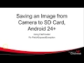 Overview of Saving an Image to the SD Card from Camera