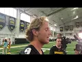 QB Hank Brown at Iowa football media day 2026