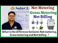 What is the difference between Net metering Gross metering and Net billing Solar Billing method