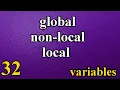 Local-Global-Non - local variables in python Bangla