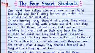 Moral Story: The Four Smart Students | Story Writing | English story | Story | Eng Teach