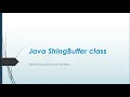 StringBuffer Class Methods in Java with Example in Hindi