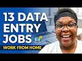 13 Data Entry Work From Home Jobs