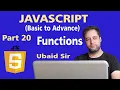 JavaScript Tutorial in Urdu for Beginners Part 20 - Function in JavaScript Javascript Function