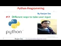 9 Different Ways to Take User Input in Python Python Tutorial Ranjan Sir Ranjan Das