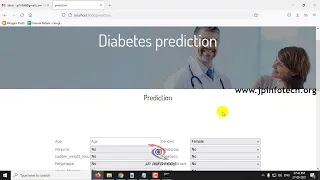 Primary Stage of Diabetes Prediction using Machine Learning Approaches Python Final Year Project