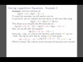 Solving Logarithmic Equations - Example 2