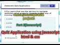 How to creat a quiz application web using html css javascript PART2 javascript
