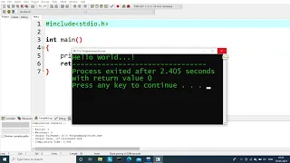 C Program to Print Hello World First C Program