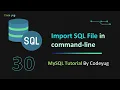 MySQL Tutorial for Beginners in Hindi Source Command in MySQL Import SQL File in MySQL