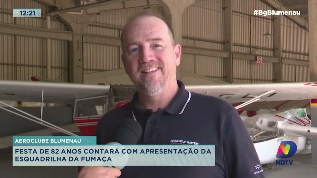 Comemoração de 82 anos do Aeroclube de Blumenau terá apresentação da esquadrilha da fumaça