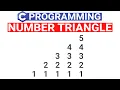 Numerical Triangle Pattern in C Number Pattern Using C Program - C Language in Hindi