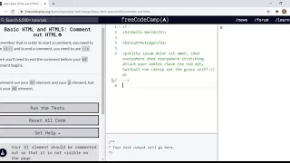 Basic HTML and HTML5 Comment out HTML - FreeCodeCamp