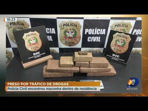 Preso por tráfico de drogas: Polícia Civil encontra maconha dentro de residência