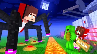 MAIZEN : JJ Spider MUTANT vs Security House - Minecraft Animation