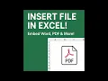 Insert Objects in Excel - Easy Guide to Embed Files Images More