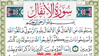 سورة الأنفال بندر بليلة Surah Al Anfal Bandar Balilah برواية حفص عن عاصم 