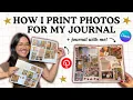 How to print photos and make journal spreads using Canva Pinterest Journal w me November Setup