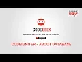 Basic Codeigniter Tutorials - About Database