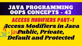 Access Modifiers in Java Access specifiers for classes or interfaces in Java