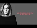 Adele - Water Under The Bridge (Lyric Video)