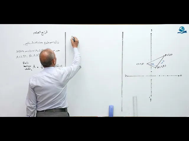 ⁣فائدة موضوع معادلة المستقيم - مادة الرياضيات للصف الرابع الاعدادي