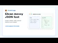 CrateX app JSON Formatter Tutorial Format Indent Minify Compare