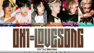 Download TXT - '0X1=LOVESONG' (I Know I Love You) feat. MOD SUN Lyrics [Color Coded_Han_Rom_Eng] MP3