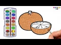 Leaning Drawing for kids ORANG Fruit Picture Coloring with cartoon kid